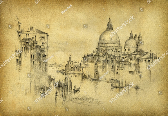 Картина Венеция карандашем - Картины карандашом 