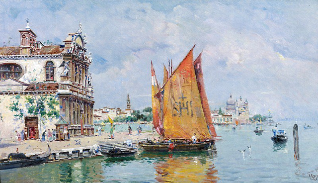 Картина Парусник в Венеции - Рейна Антонио Мария де 