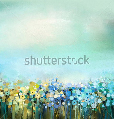 Картина Поле цветов - Нонгкран Фон 