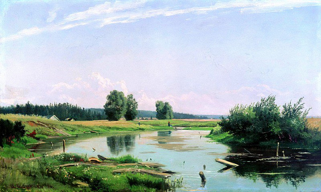 Картина Пейзаж с озером - Шишкин Иван 