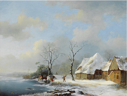 Зимовий пейзаж у селі