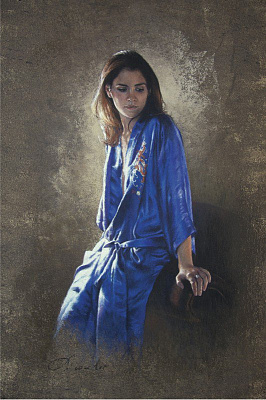 Картина Синій халат із китайською вишивкою - Пікуле Наталі 