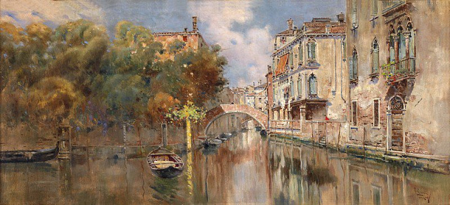 Картина Вид на Канал в Венеции - Рейна Антонио Мария де 
