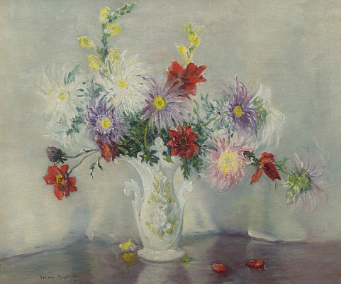 Картина Цветы в белой вазе - Бертельсен Йоханн 