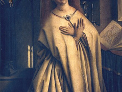 Гентский алтарь. Мария в молитве