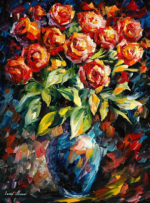 Картина Червоні троянди - Афремов Леонід 