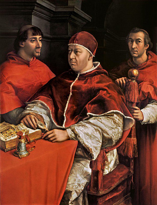 Картина Портрет папы Льва X - Рафаэль Санти 