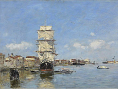 Венеция, корабль около причала