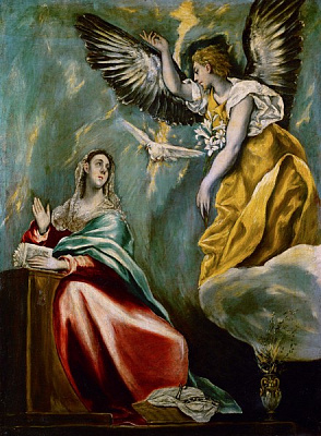 Картина Благовіщення (Будапешт, Музей изобр.мистецтв) - Ель Греко 