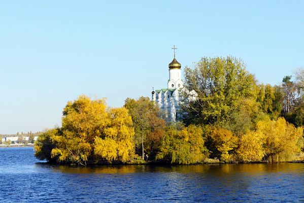 Картина Храм на острові, Дніпро - Місто 