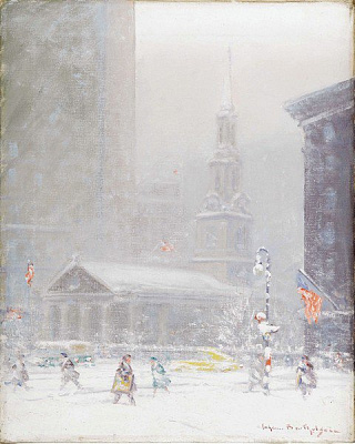 Картина Церковь Святого Павла в снегу - Бертельсен Йоханн 