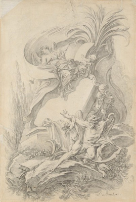 Картина Ескіз фронтопису. Кохання та Час - Буше Франсуа 