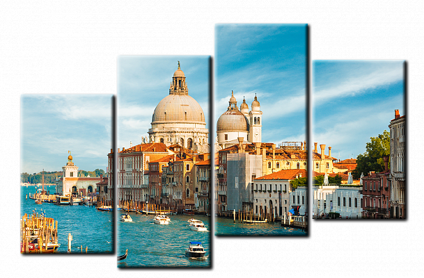 Картина Венеция. Гранд Канал. Модульная - Из четырех частей 