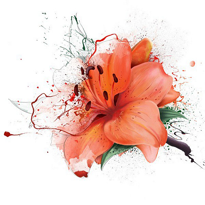 Картина Помаранчевий сплеск - Квіти 