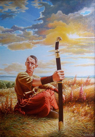 Казак с саблей наготове