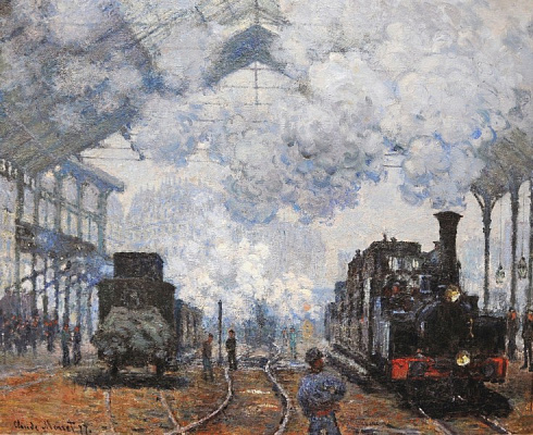 Картина Вокзал Сен-Лазар. Прибытие поезда - Моне Клод 