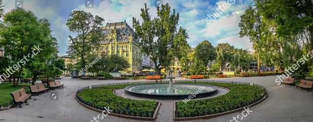 Картина Городской сад, Одесса - Городской пейзаж 