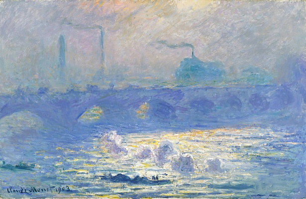 Картина Міст Ватерлоо, ефект сонячного світла - Моне Клод 