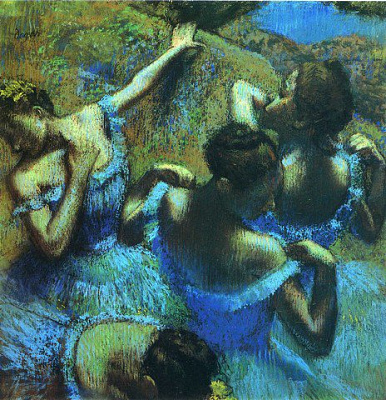 Картина Голубые танцовщицы - Дега Эдгар 