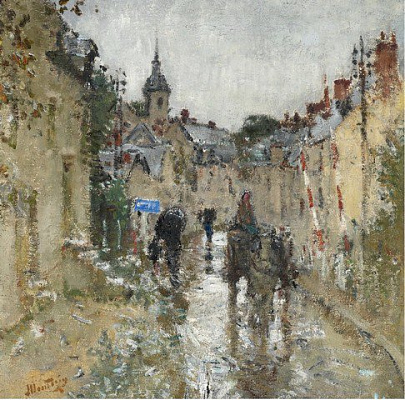 Картина Пьер Монтезен - Деревня в дожде - Монтезен Пьер 