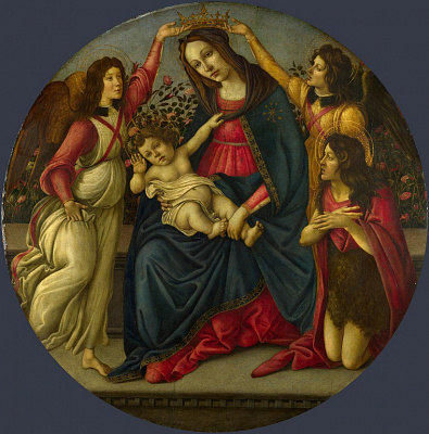 Картина Майстерня Боттічеллі. Мадонна з немовлям - Боттічеллі Сандро 