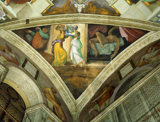 Картина Юдифь и Олоферн - Буонарроти Микеланджело 