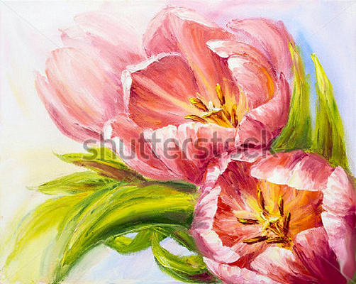 Картина Тюльпаны розовые - Валенти Анна 