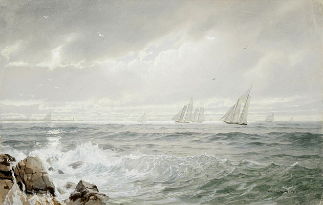 Картина Яхти біля Ньюпорту - Річардс Вільям Трост 