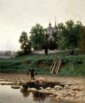 Картина У монастыря - Волков Ефим 