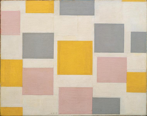 Картина Композиция с цветными квадратами - Мондриан Пит 