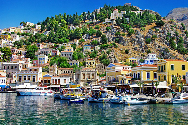 Картина Берег Егейського моря - Місто 