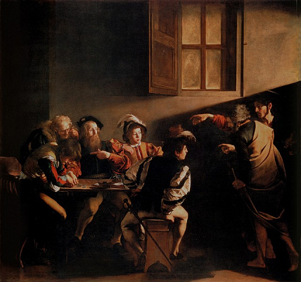 Картина Призвание апостола Матфея - Караваджо Микеланджело  