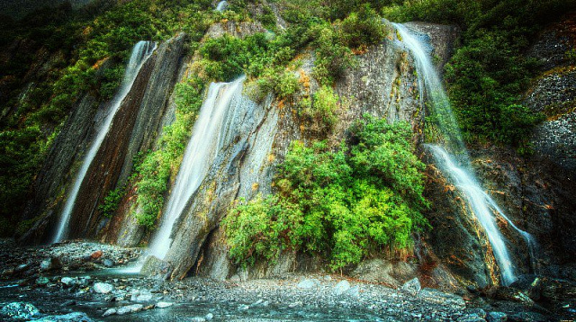 Картина Лесной водопад - Природа 