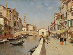 Вид на Сан-Лоренцо с колокольни Сан-Джорджо деи Гречи в Венеции