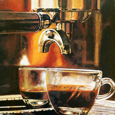 Картина Ланди Федерико - Кофейный аппарат - Картины для кафе 