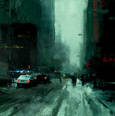 Картина Зимняя буря, Нью-Йорк - Манн Джереми 