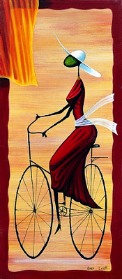 Картина Велосипедистка - Гаррі Ліф 