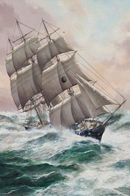 Картина Шторм - Корабли 