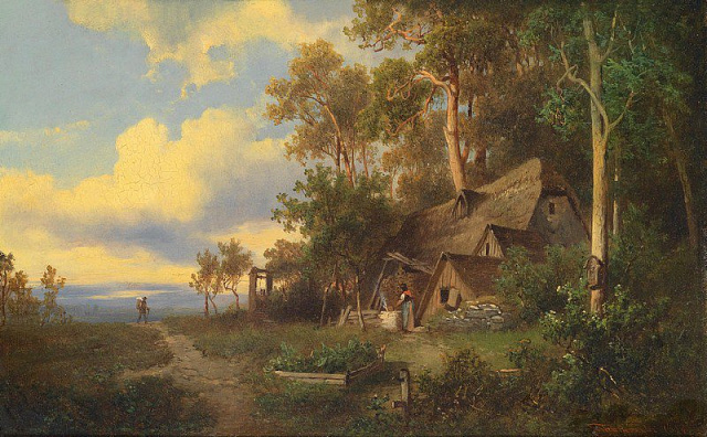 Картина Лесной домик - Тома Йозеф 