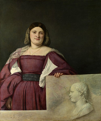 Картина Тициан Вечеллио - Портрет дамы - Вечеллио Тициан 
