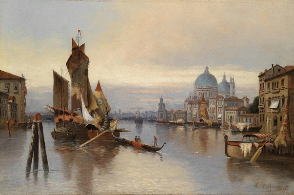 Картина Венецианская сцена - Кауфман Карл 