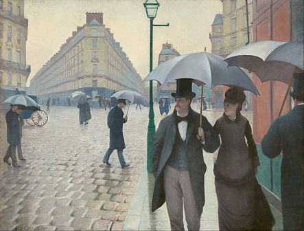 Улица Парижа дождливым днем