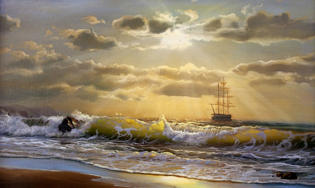 Картина Вітрильник на хвилях - Куліаніонак Лілія 