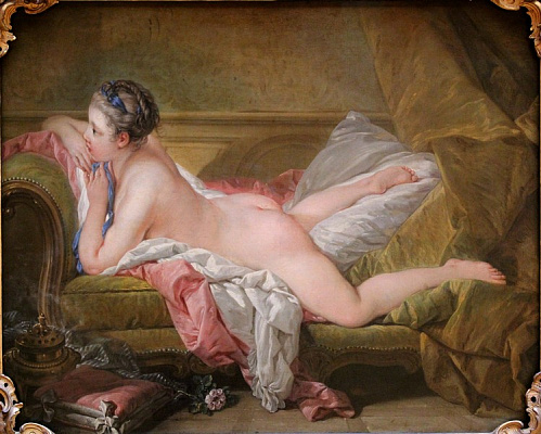 Картина Отдыхающая одалиска (Портрет мадмуазель Луизы О'Мерфи) - Буше Франсуа 