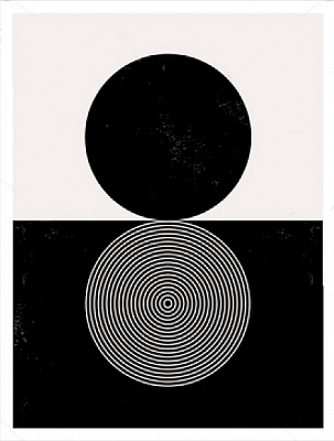 Картина Два черных круга - Канате 