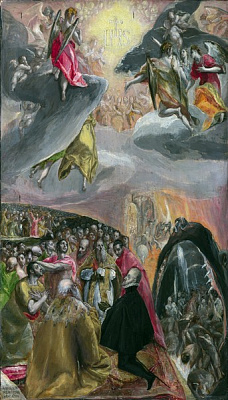 Картина Поклонение имени Иисуса (Лондон, Нац. галерея) - Эль Греко 