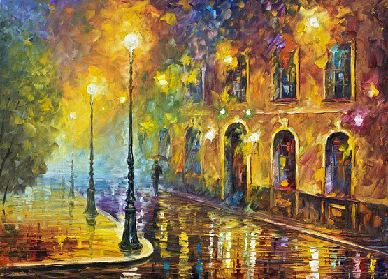 Картина Цветной дождь - Афремов Леонид 