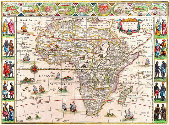 Картина Карта Африки 2 - Карти на стіну 