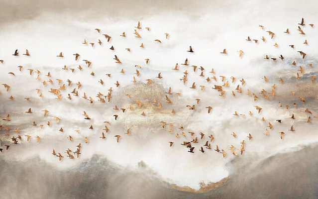 Картина Птицы в небе - Цзинь Цзе Линь 