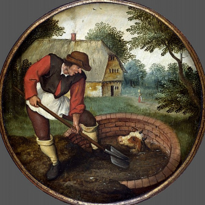 Картина Фламандські прислів'я 2 - Брейгель Пітер Молодший 